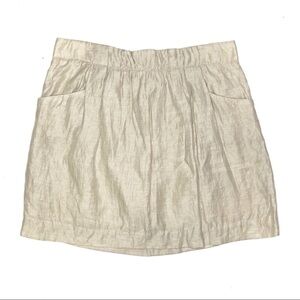J. Crew Paperbag Waist Beige Mini Skirt 4